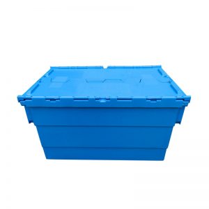 Attached Lid Tote (Set of 3) - 22x15x10 Industrial Strength Round Trip Tote.