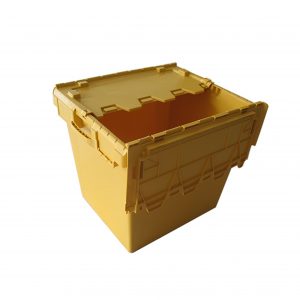 hinged lid plastic crates