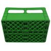 green plastic milk crates 24 bottle