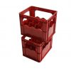 12 bottle red milk crate