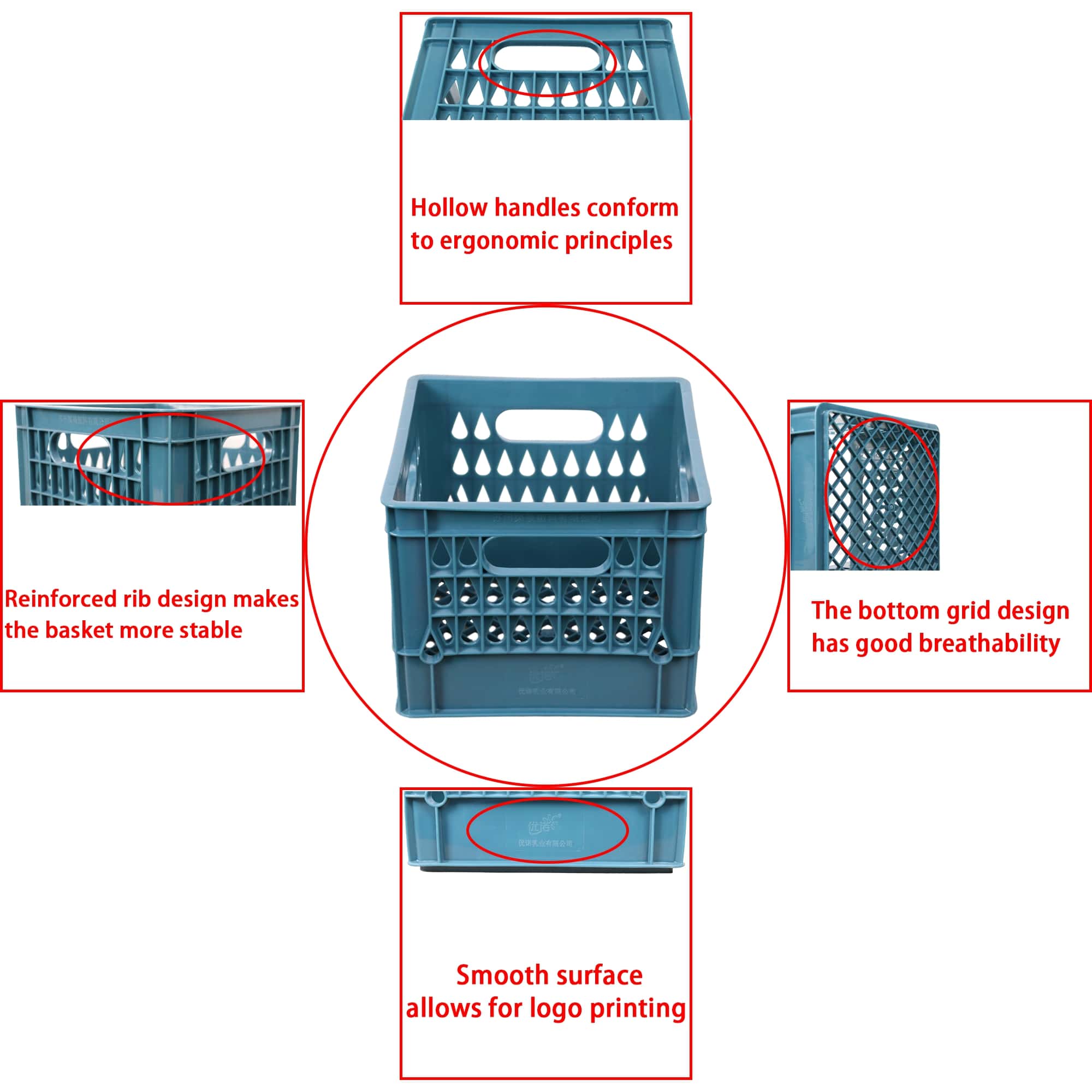 Ventilated Plastic Milk Crate
